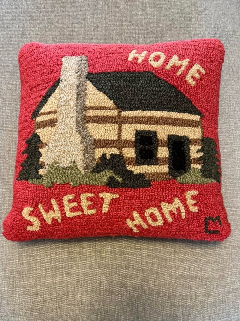 Chandler Four Corners 18” Home Sweet Home Red Pillow